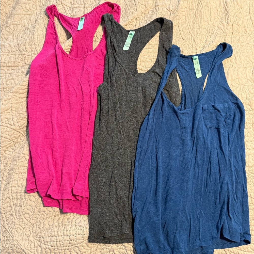 Honeydew Racerback Tank Tops - Pink, Gray, Blue